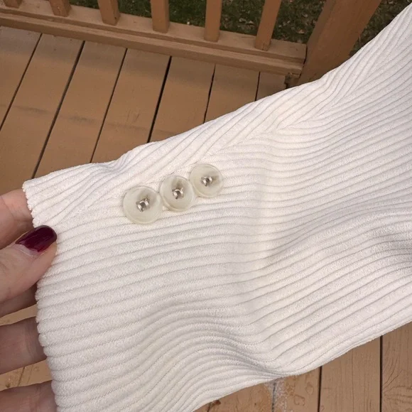 And Now This Women's Corduroy Cream Color 2 Button Blazer With Pockets Size XL - Picture 5 of 12